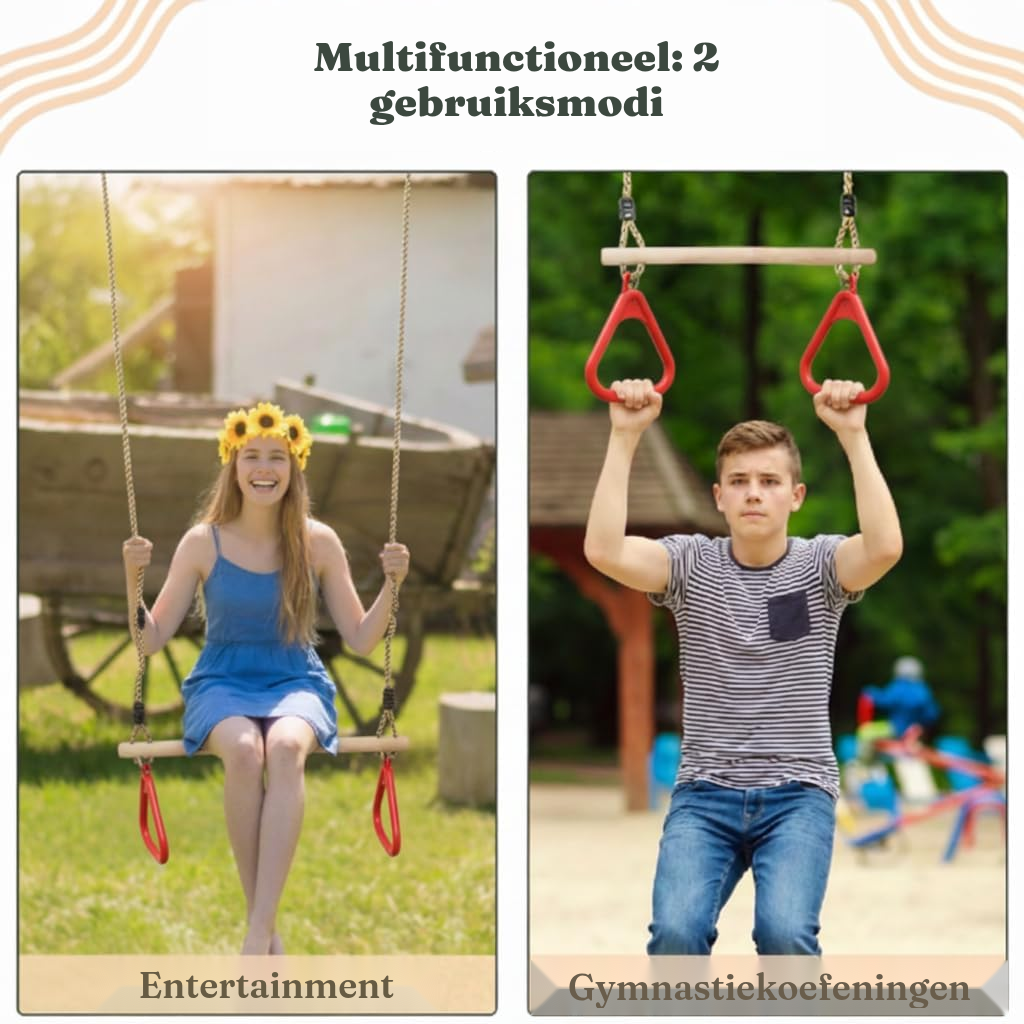 Rode turnringen, geen optrekstang – 200 cm — 4
