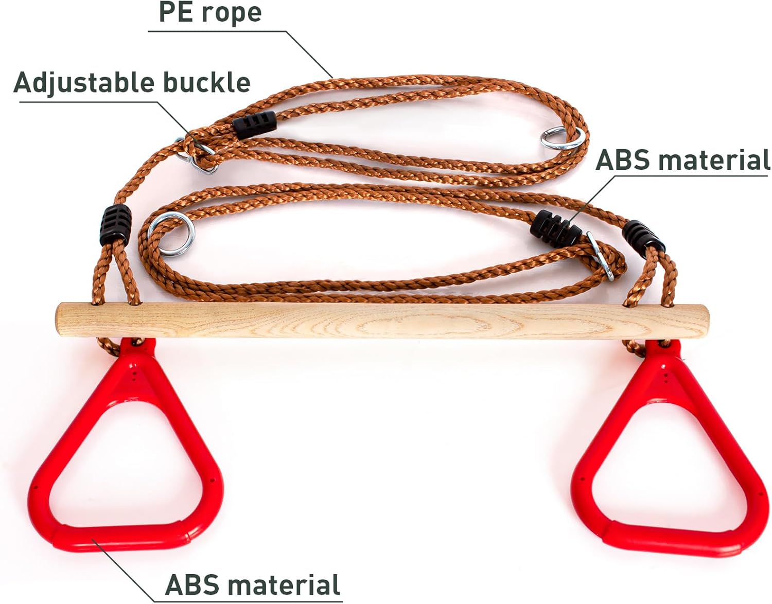 Rode turnringen, geen optrekstang – 200 cm — 3