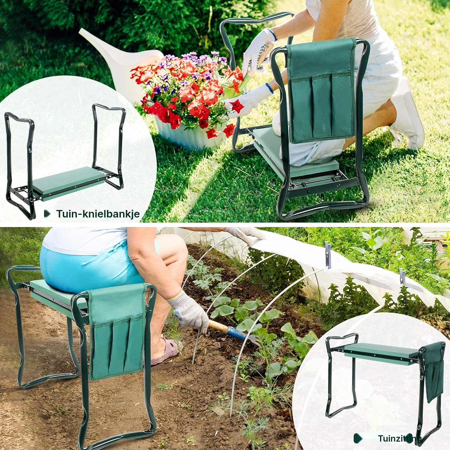 Groene tuinknielbank 2-in-1 — 7