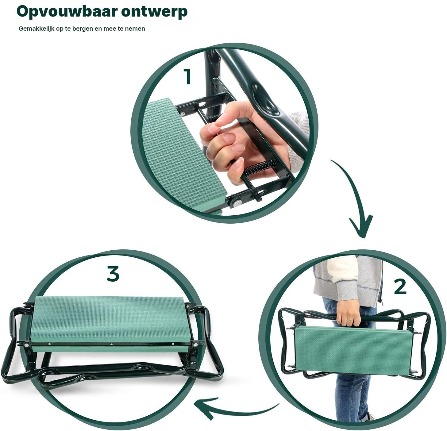 Groene tuinknielbank 2-in-1 — 4
