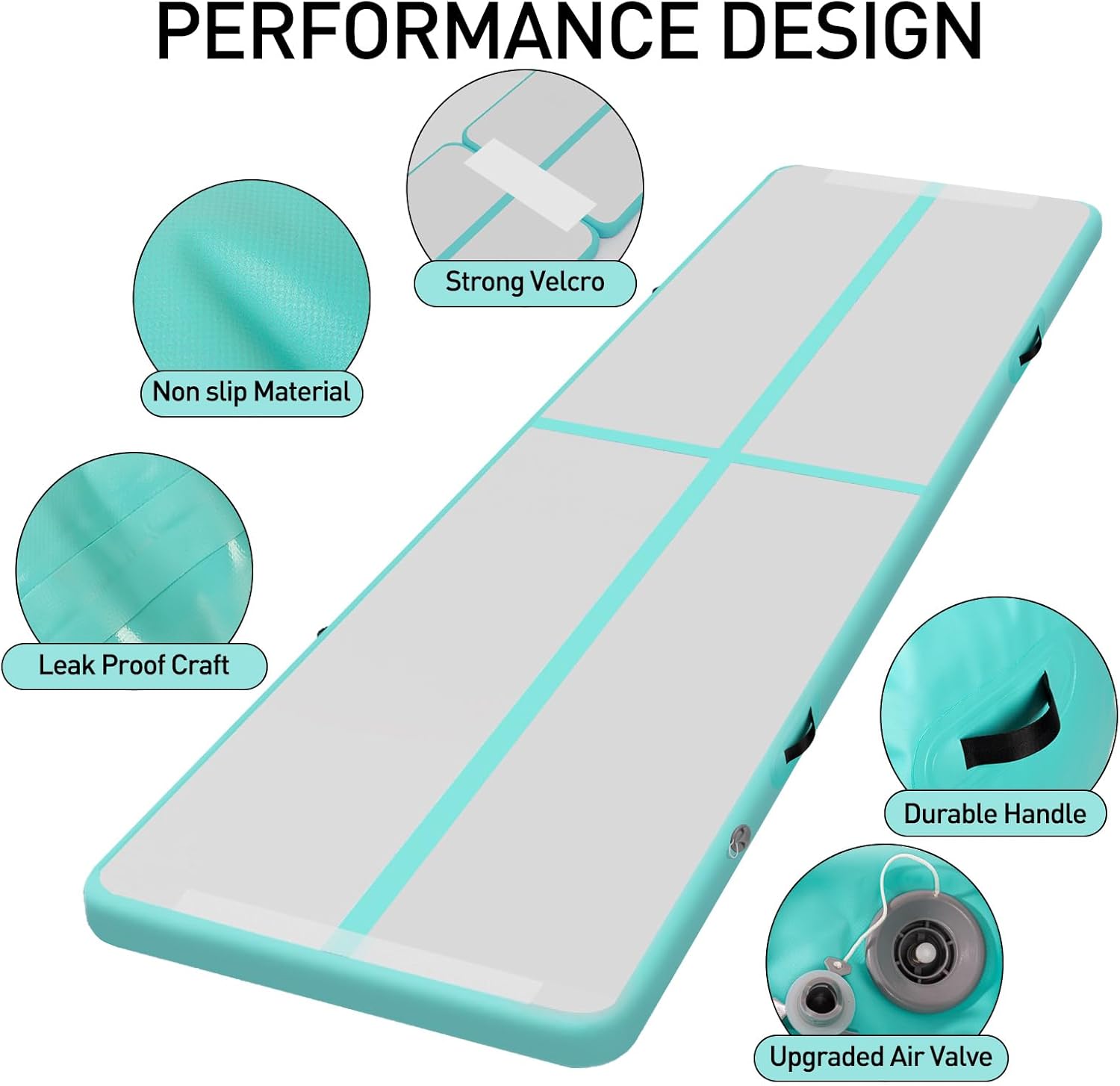Turnmat 400 × 100 × 10 cm – groen — 3