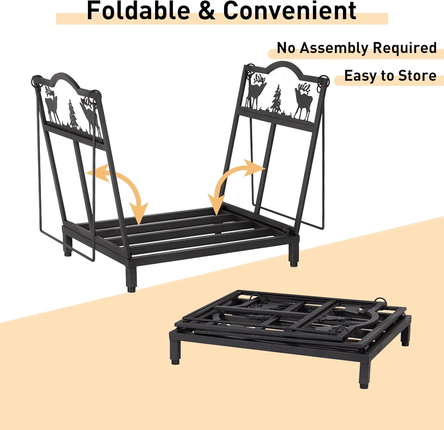 Compacte opvouwbare houtopslag – 40 × 38 × 32 cm — 4