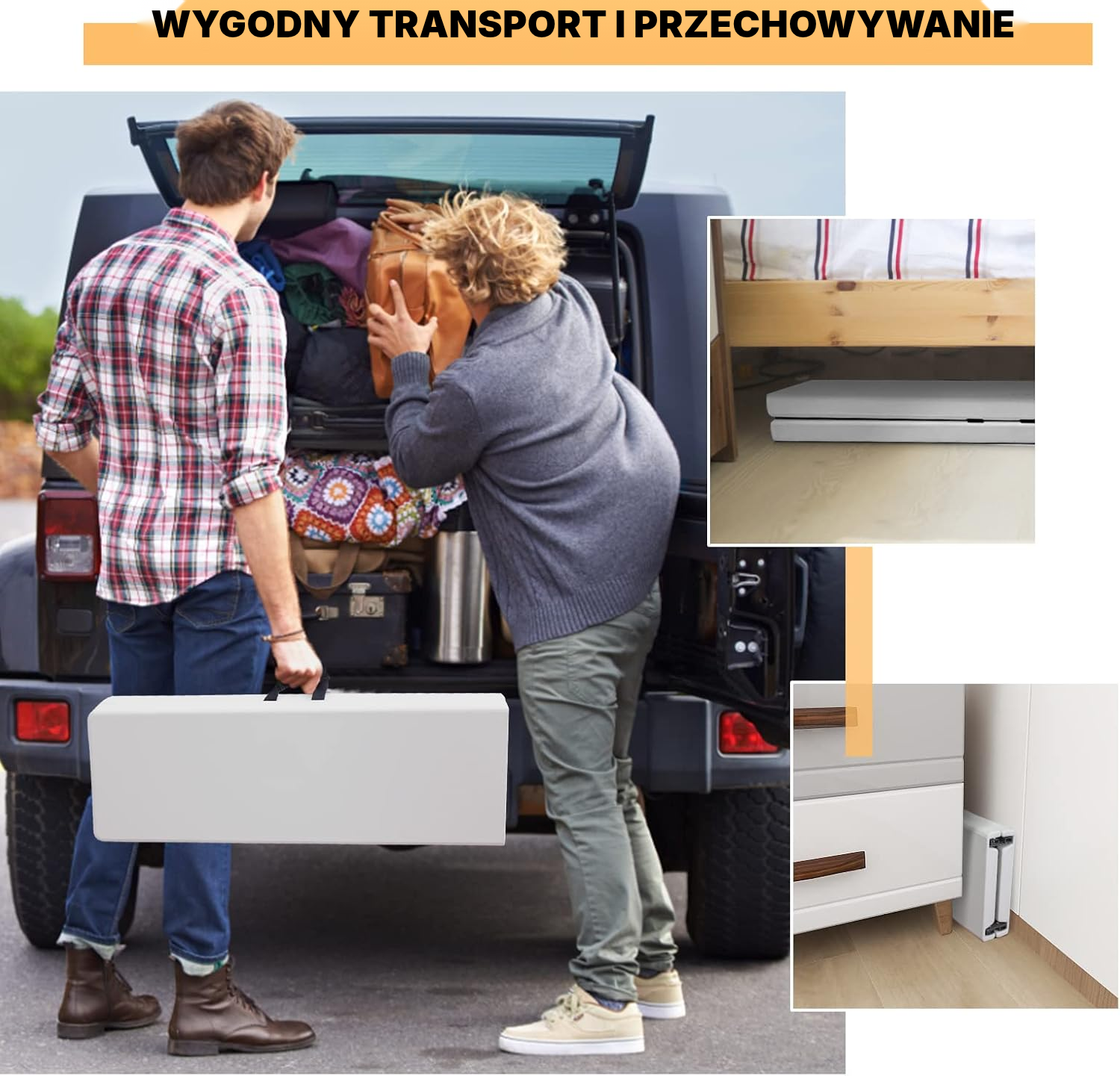 Ławka ogrodowa składana biała – więcej miejsc — 5