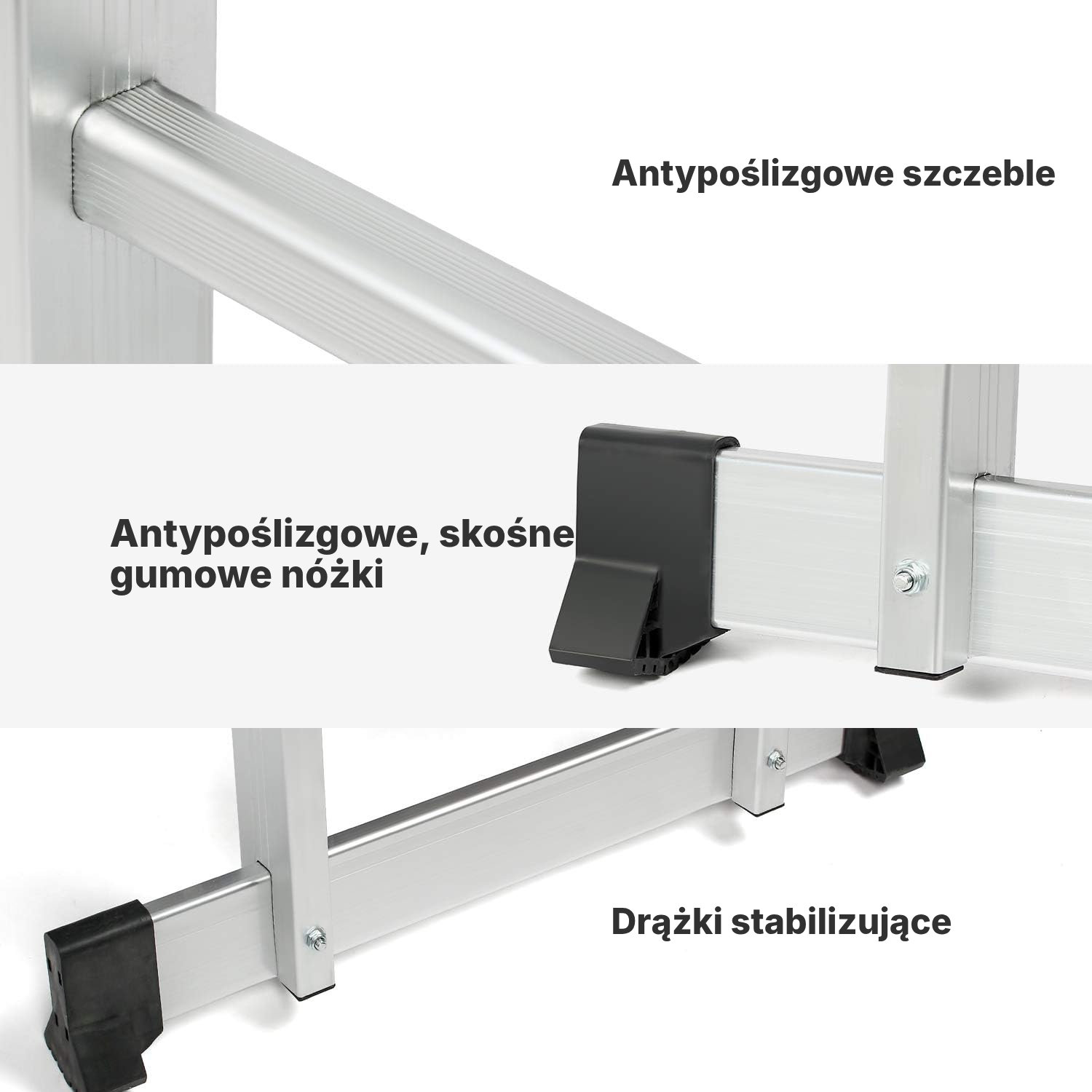 Drabina aluminiowa teleskopowa 6 w 1 – 478 cm — 2