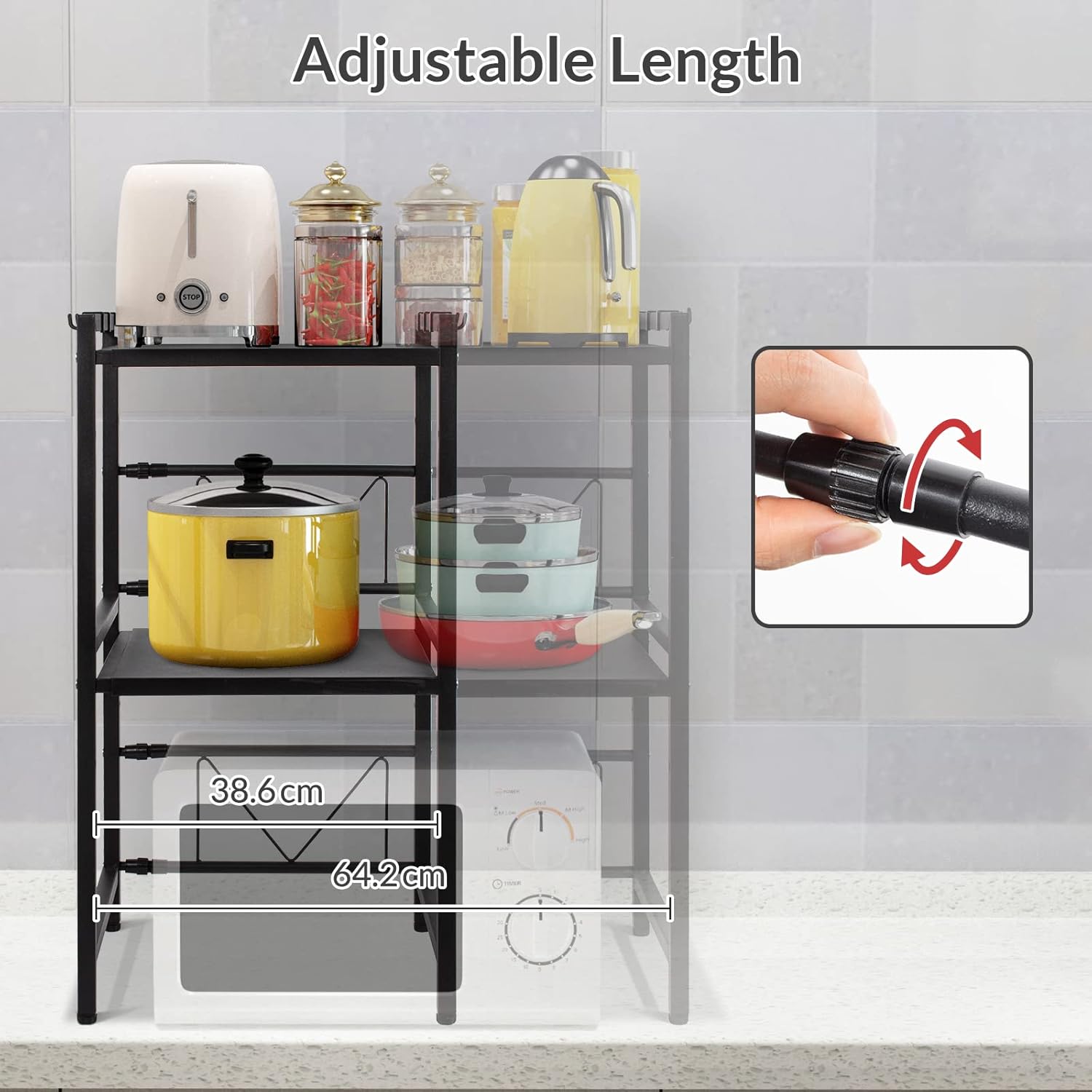 Wolnostojący organizer kuchenny – 3 poziomy — 2