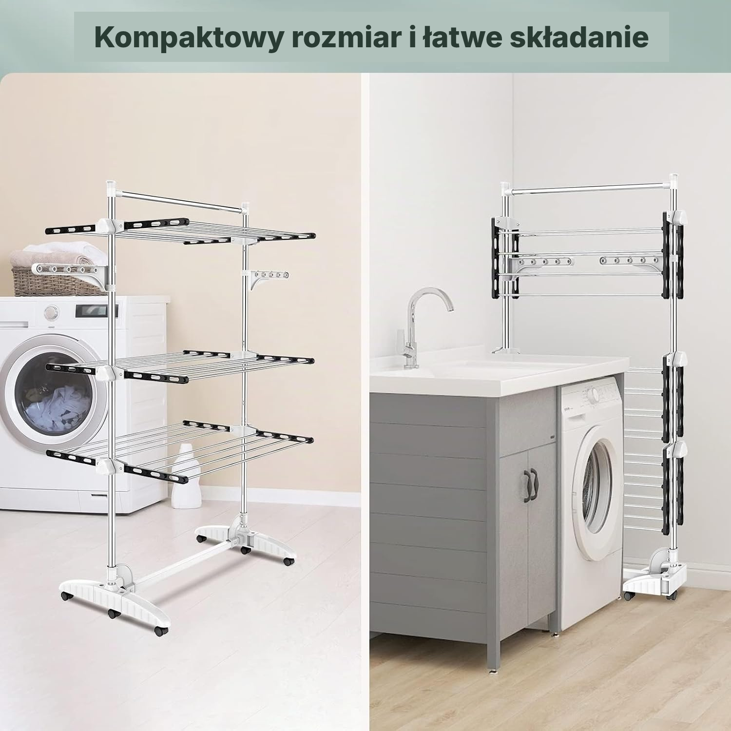 Duża suszarka na pranie rozkładana — 4