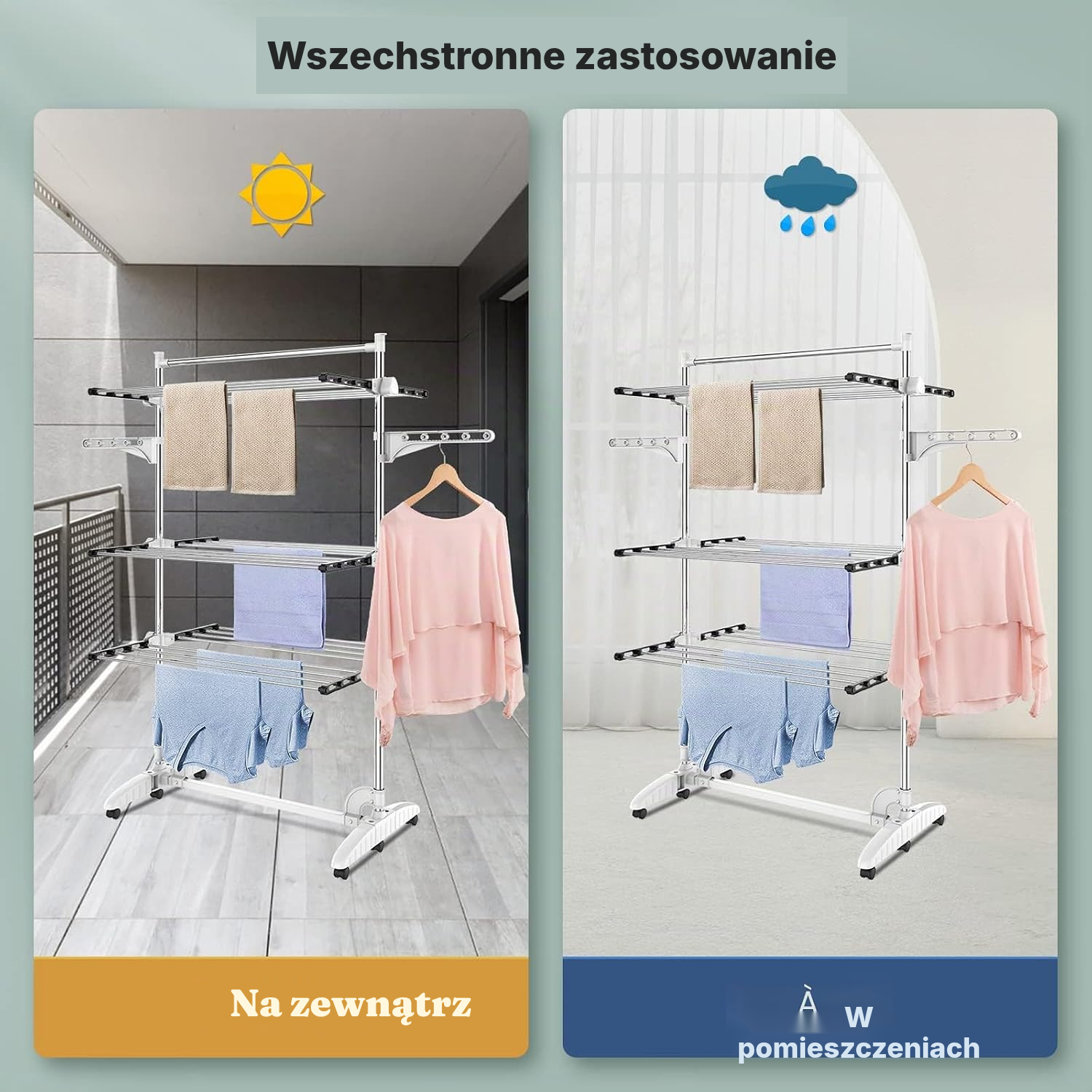 Duża suszarka na pranie rozkładana — 5
