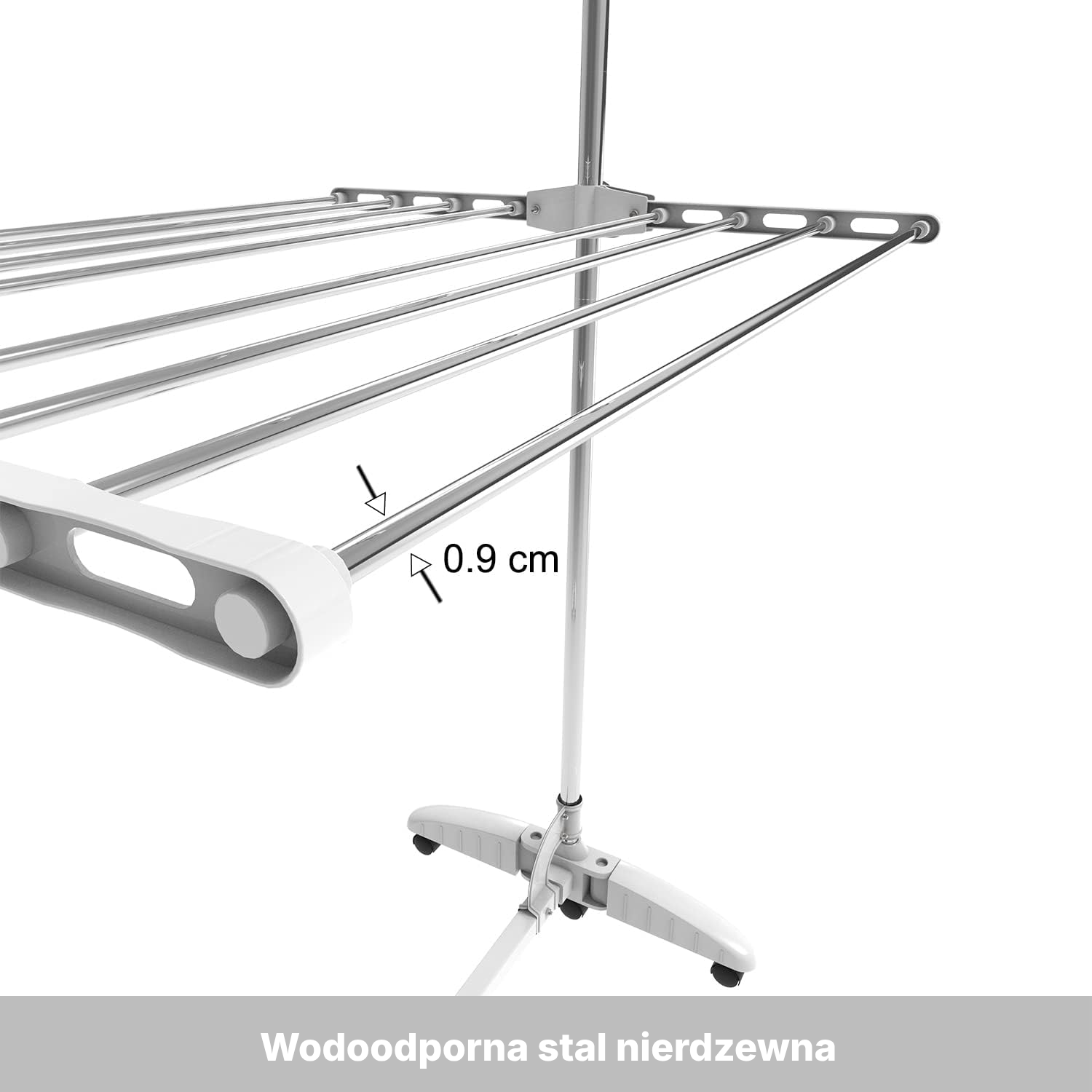 Suszarka balkonowa na pranie 4 półki biała — 6