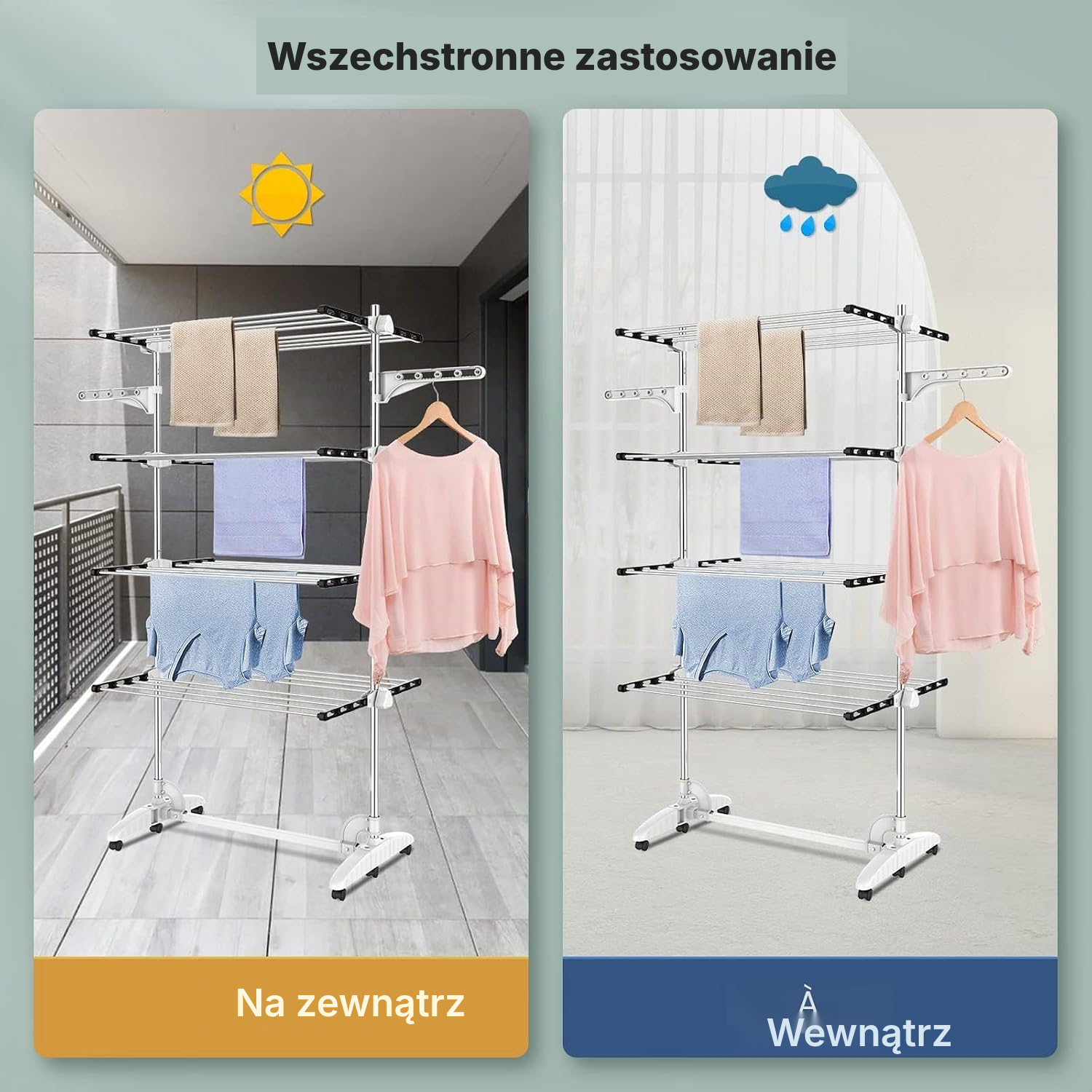 Suszarka na pranie pionowa 4 poziomy — 5