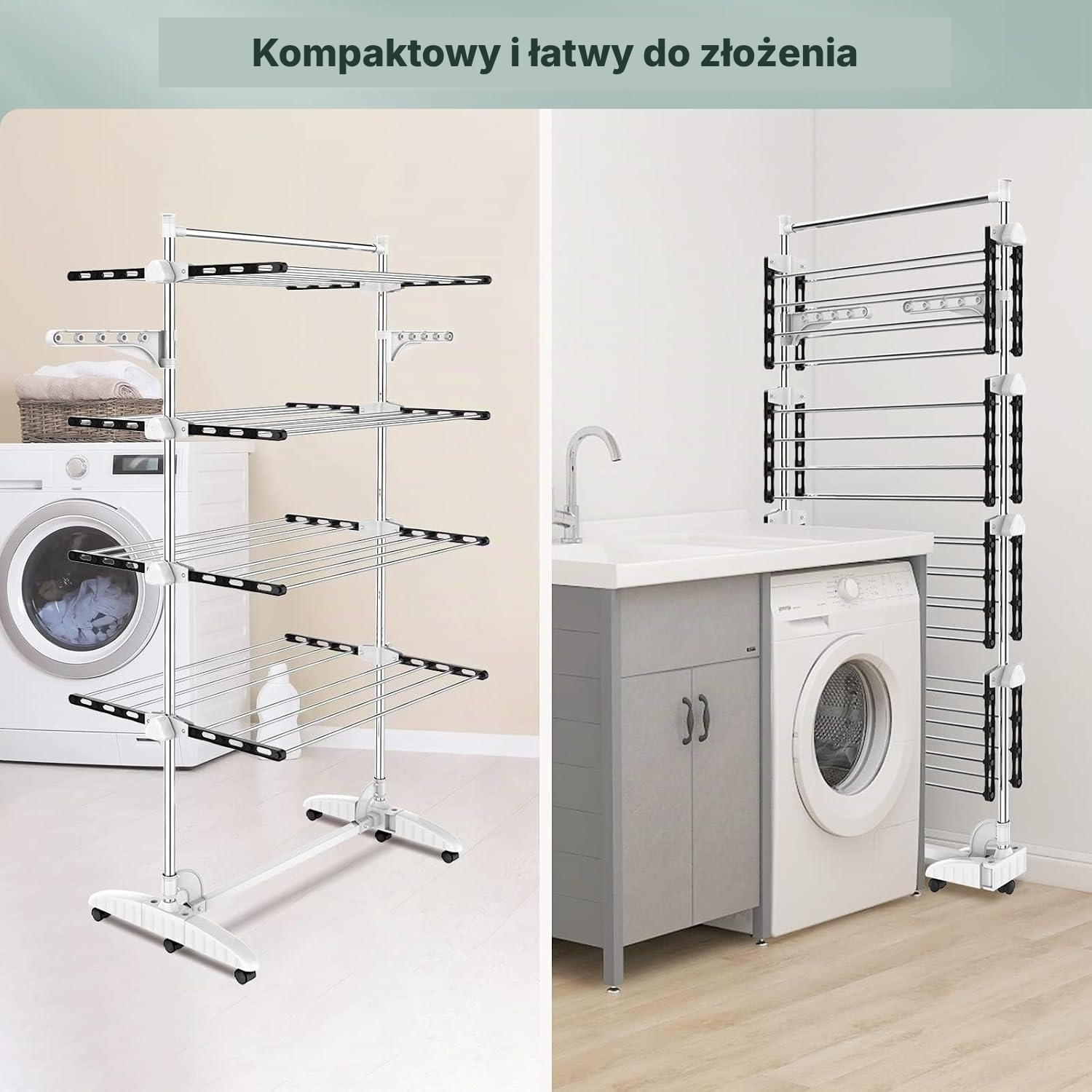 Suszarka do ubrań rozkładana – 4 półki — 4