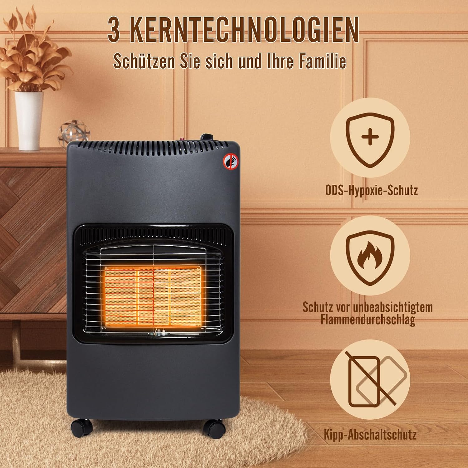 Aquecedor a gás móvel — 4,20 kW — 3