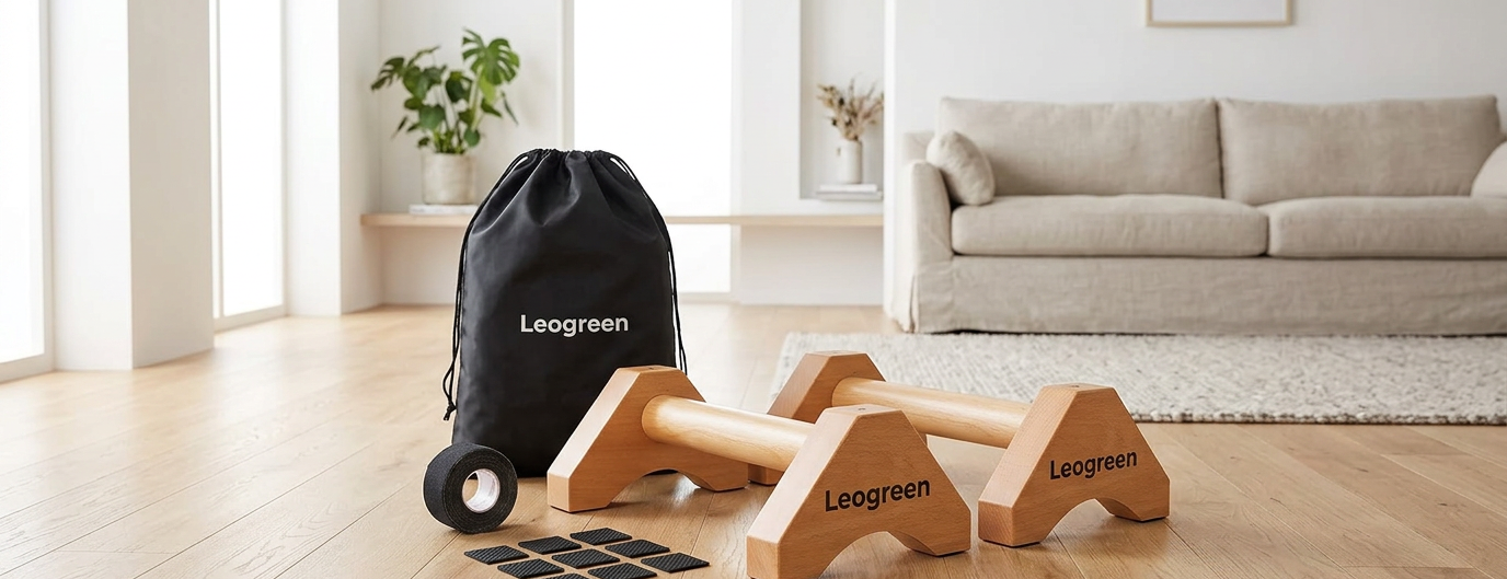 Barras paralelas de madeira 30 cm — 2 unidades