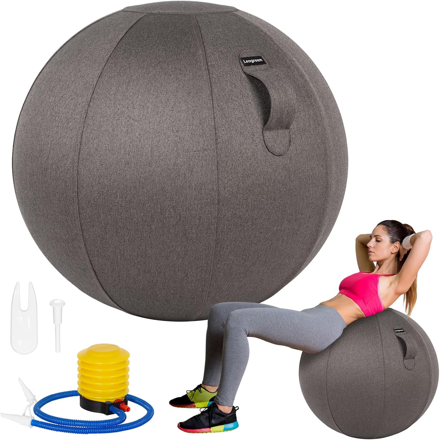 Bola suiça cinzento-escuro para assento ativo — 1