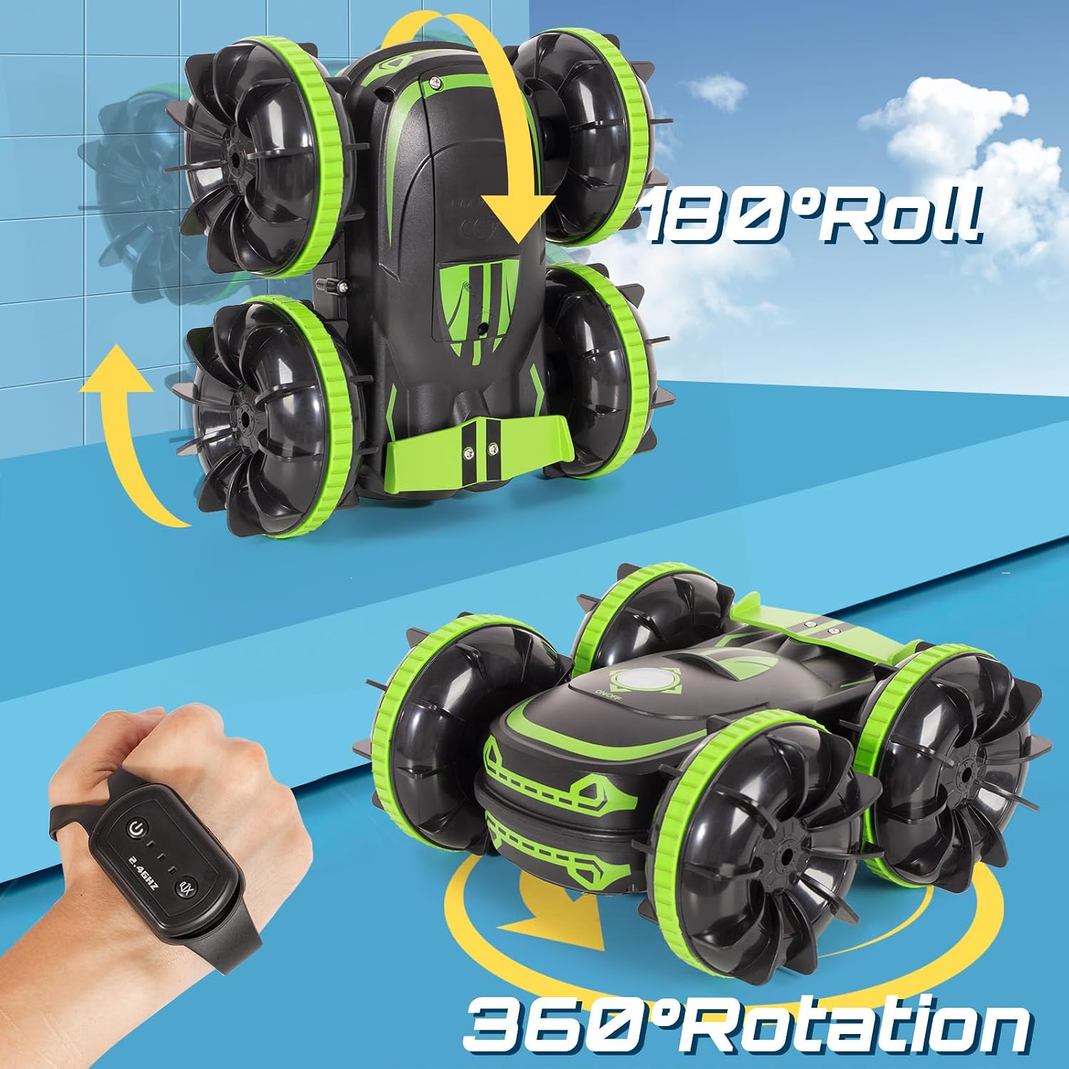 Carro de controle remoto anfíbio 4x4 — 3