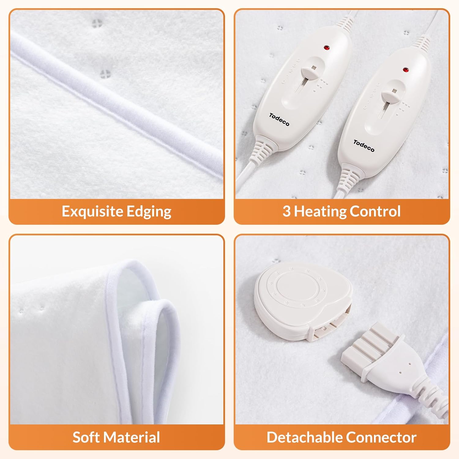 Cobertor elétrico casal branco – 3 níveis — 6