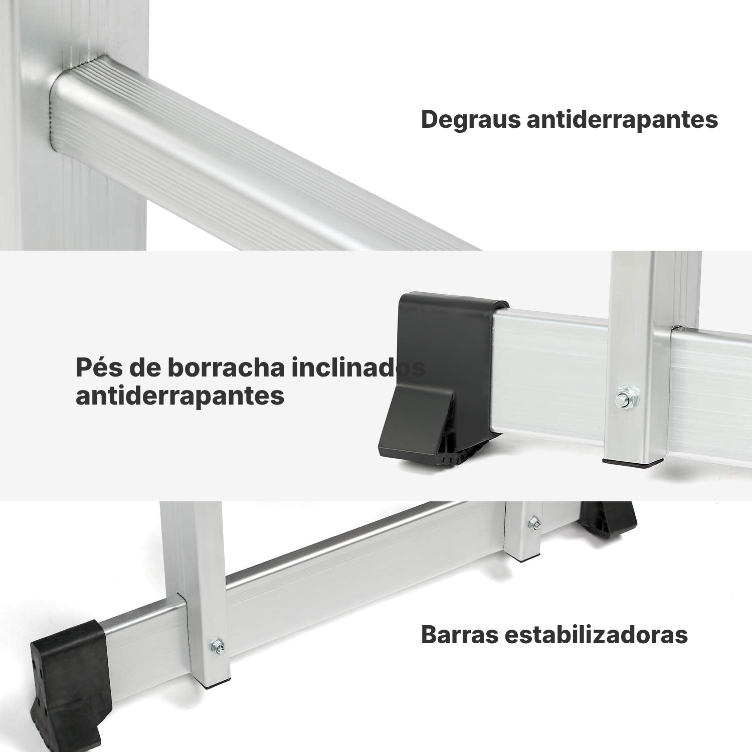 Escada de aluminio telescópica 6 em 1 até 478 cm — 2