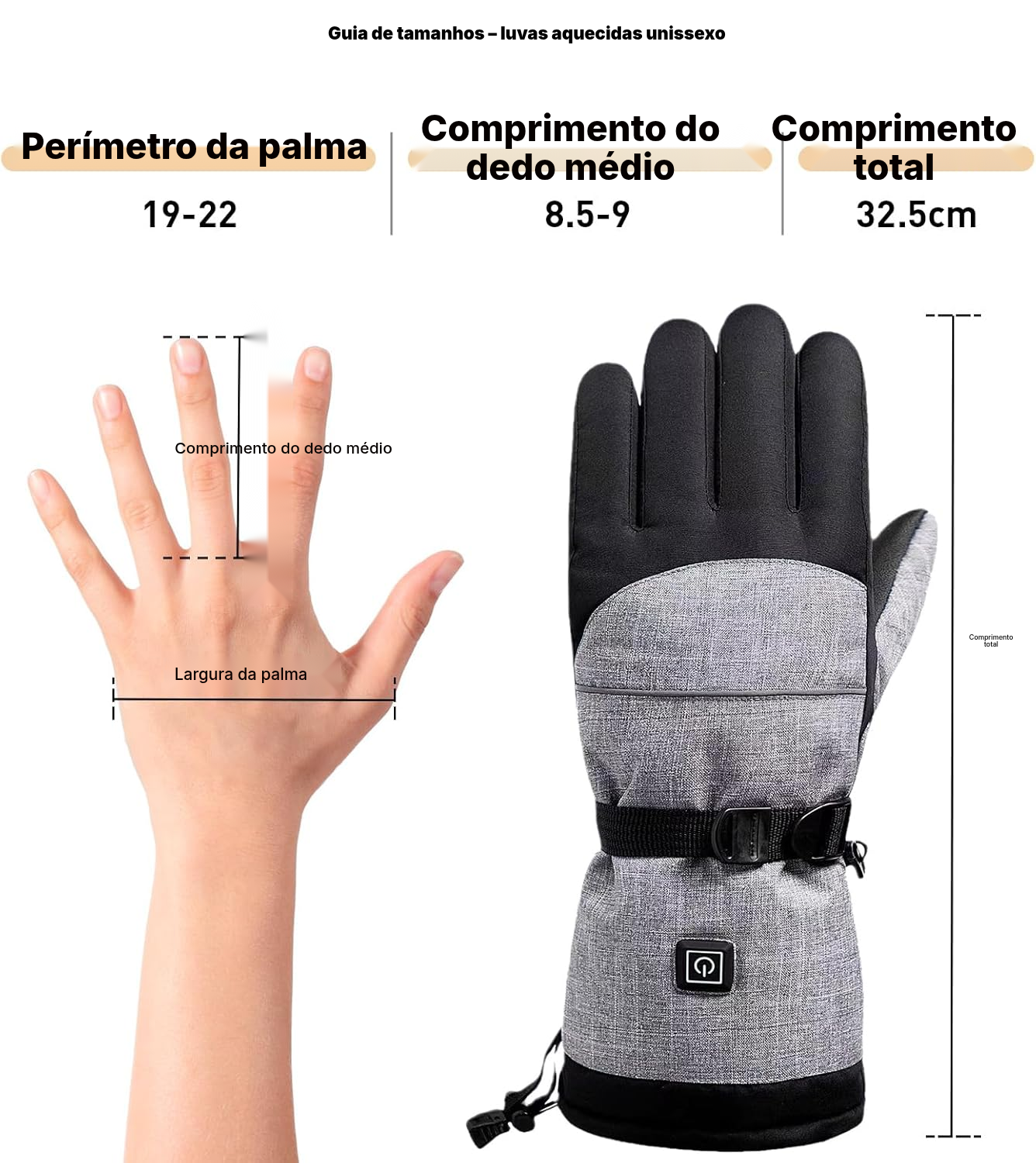 Luvas inverno mota com aquecimento — 2