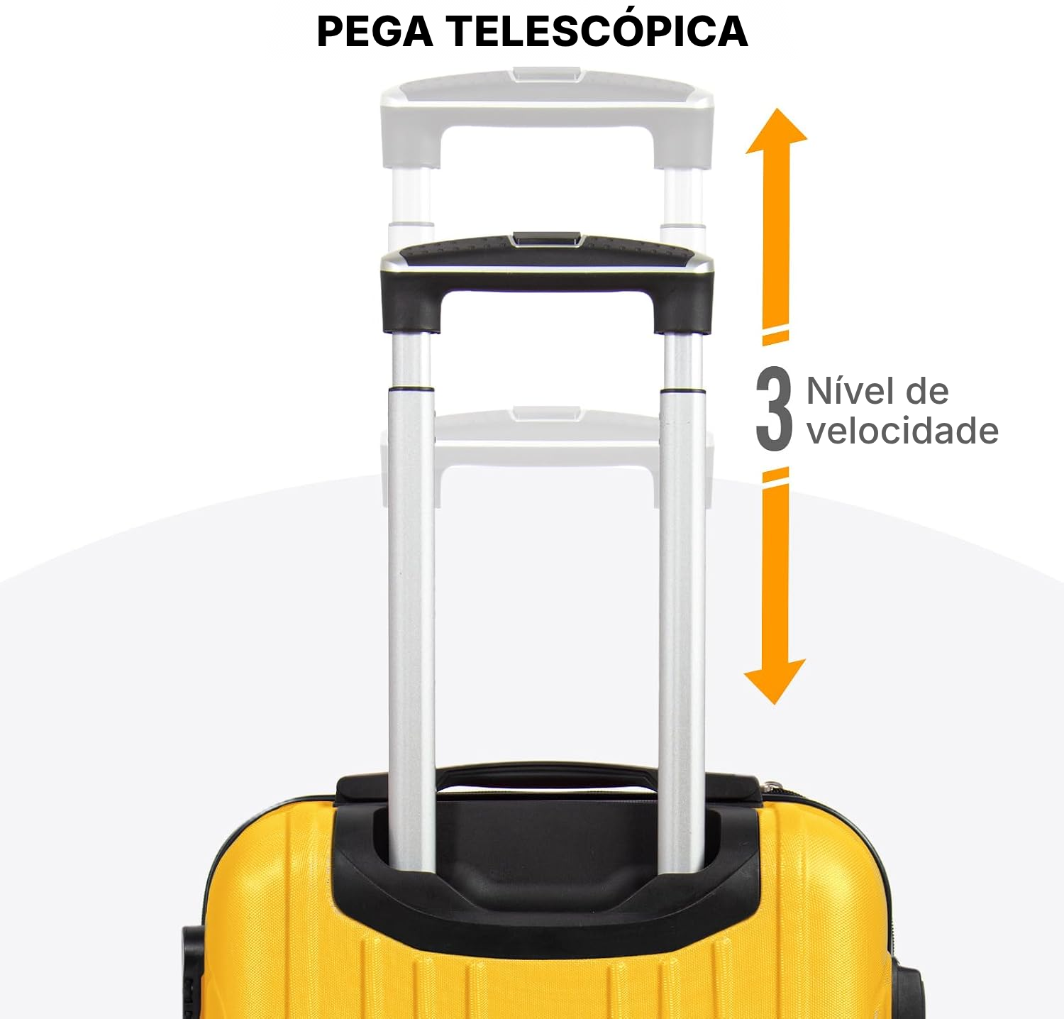 Sacos de viagem rígidos 63 × 44 × 25 cm amarelos — 6