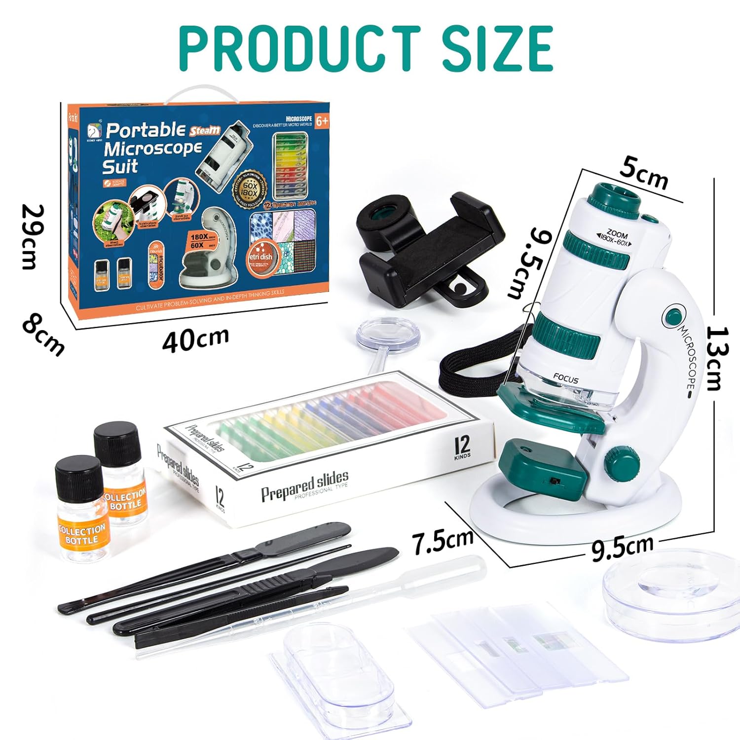 Microscopio infantil educativo 60x a 180x — 3