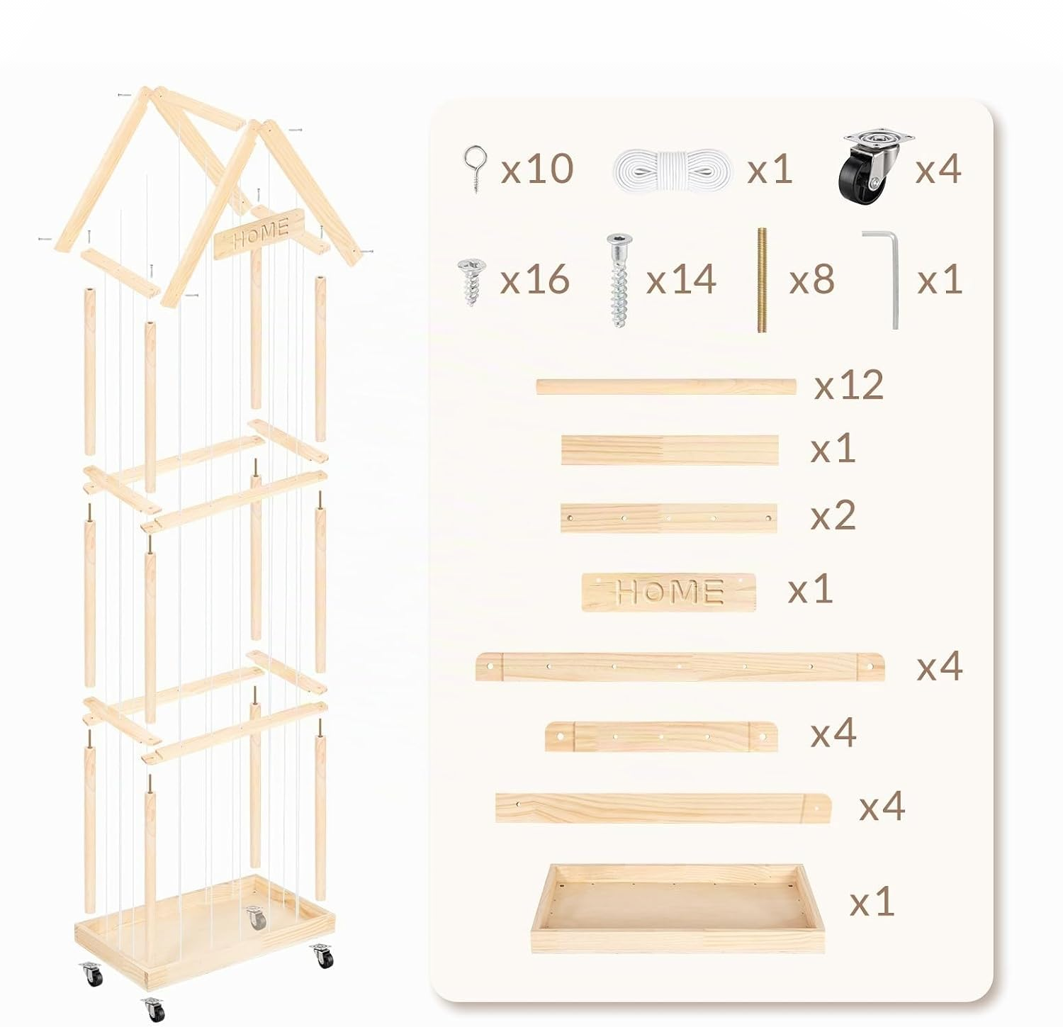 Organizador de brinquedos 3 níveis móvel — 6