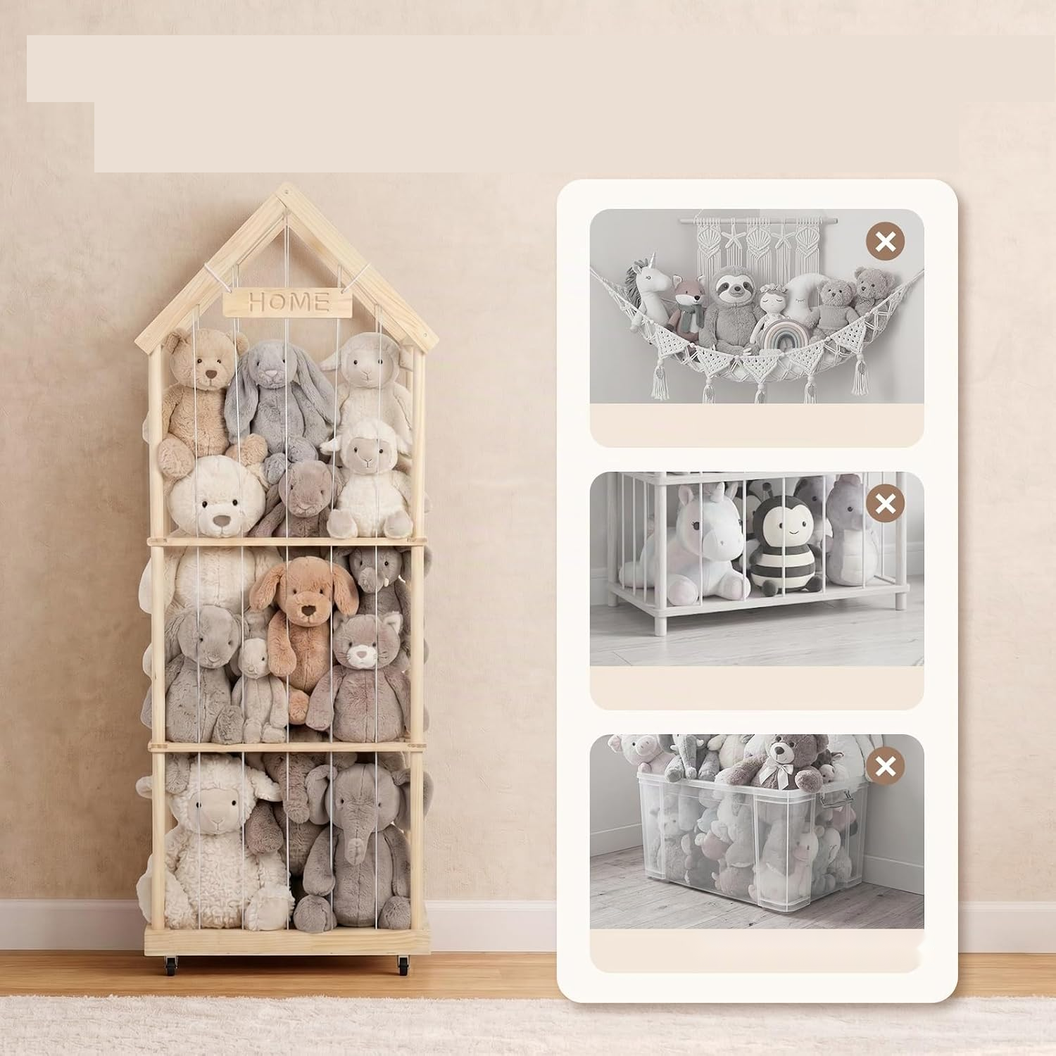 Organizador de brinquedos 3 níveis móvel — 7