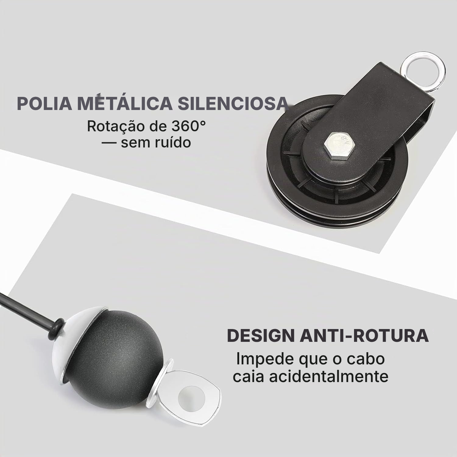 Polia musculação — tiragem doméstica ajustável — 4