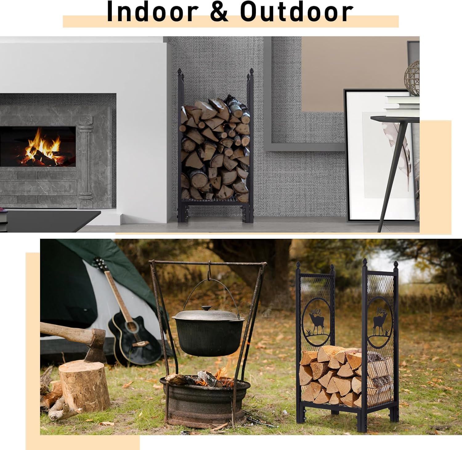 Suporte lenha vertical 80 × 40 × 30 cm — 4
