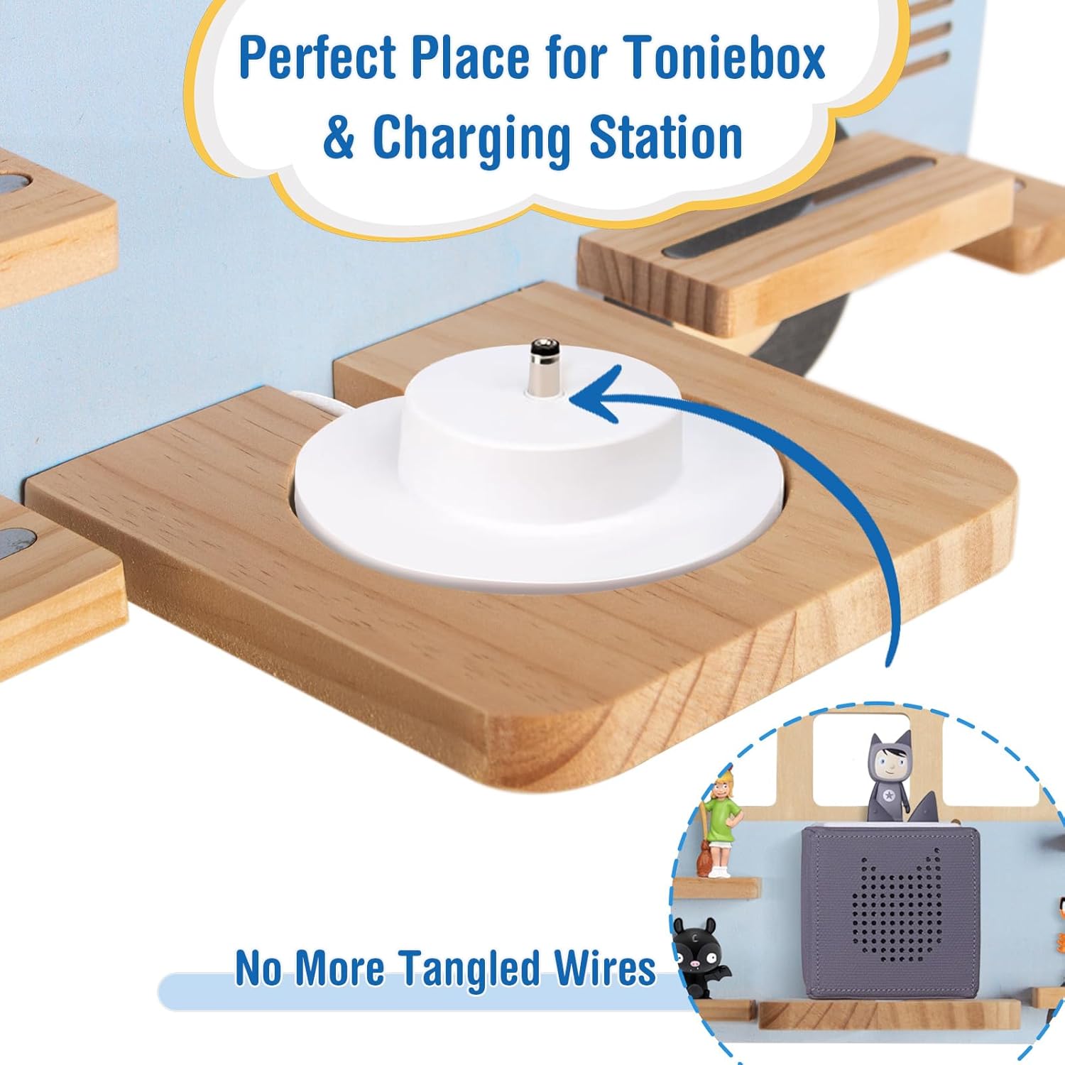 Prateleira magnética Toniebox azul 62 cm — 4