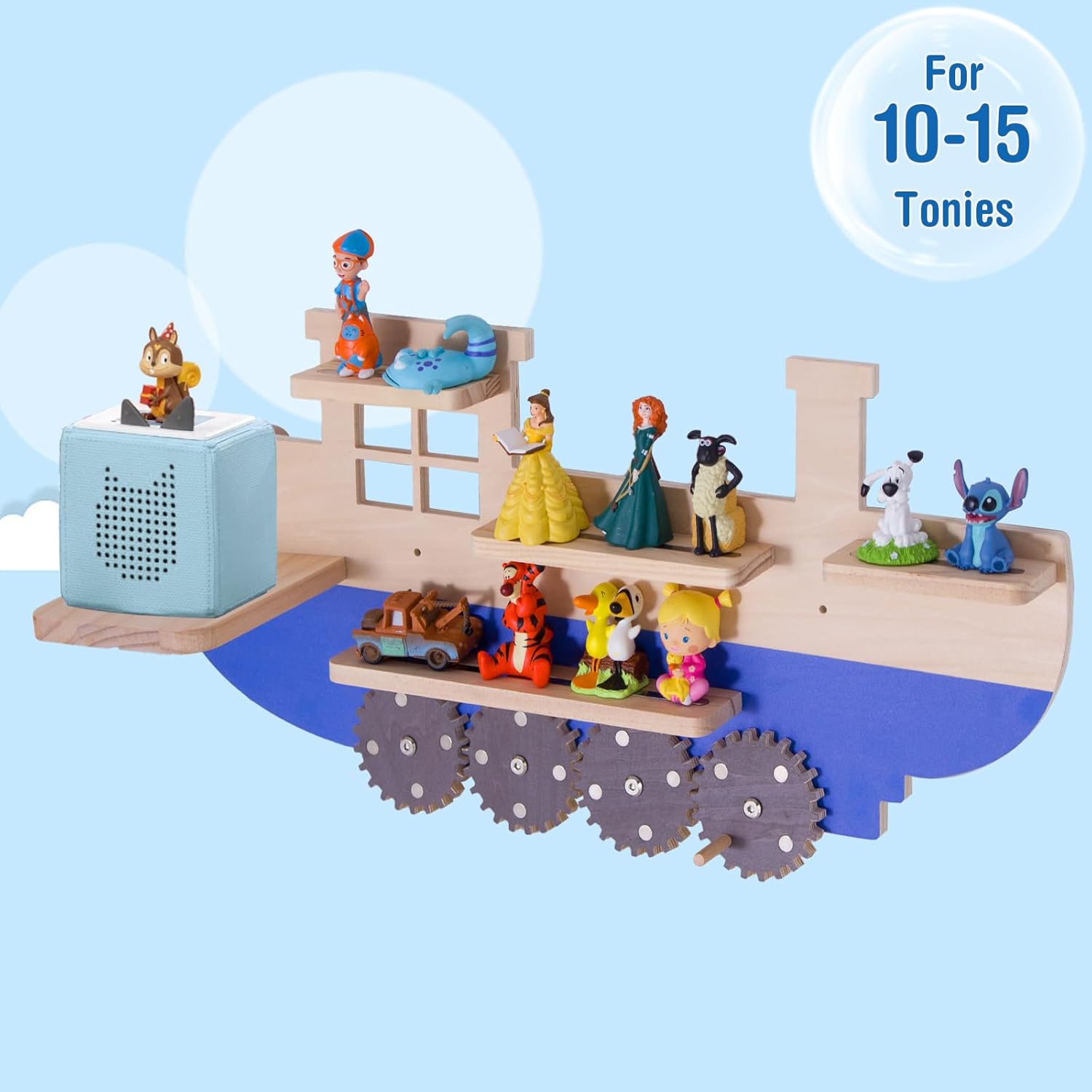 Prateleira Tonie 68 cm com engrenagens — 3