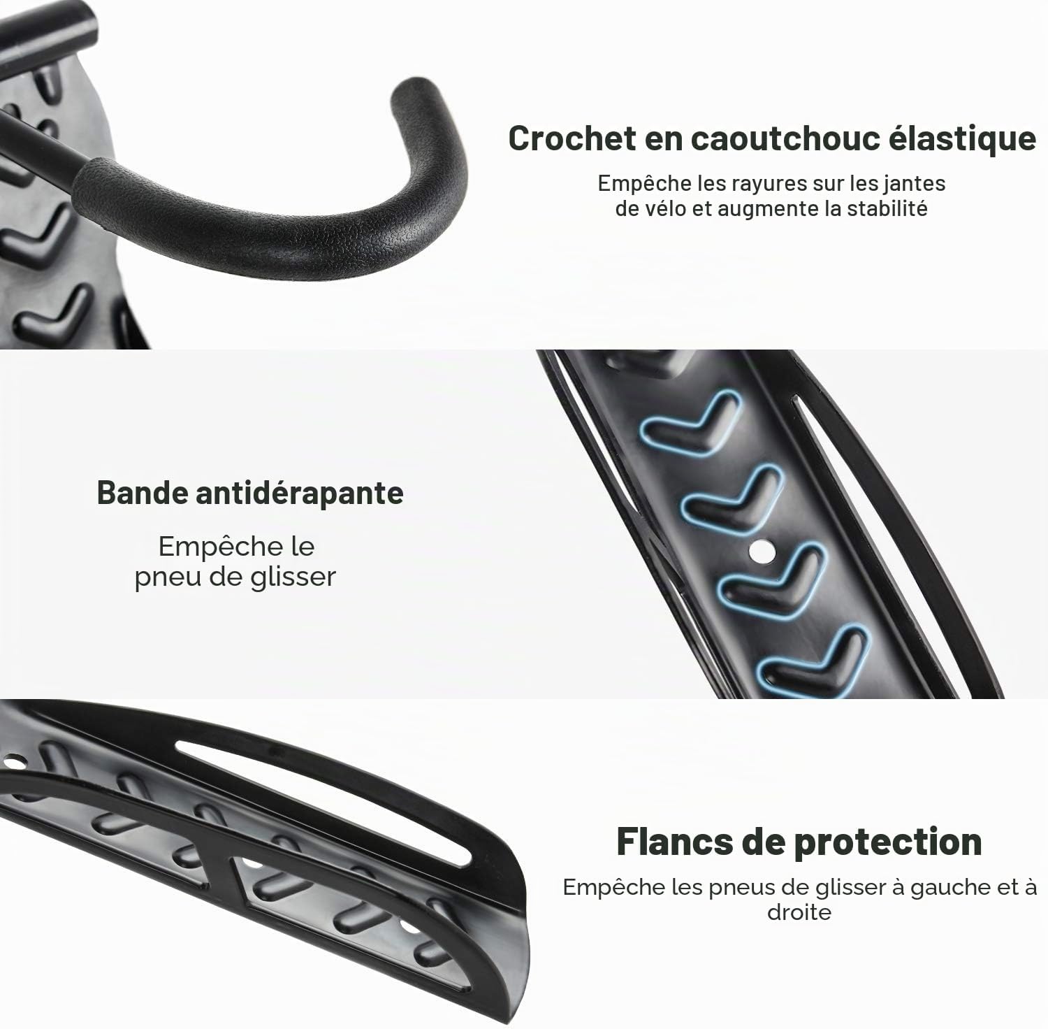 Suporte bicicleta para parede preto — 4