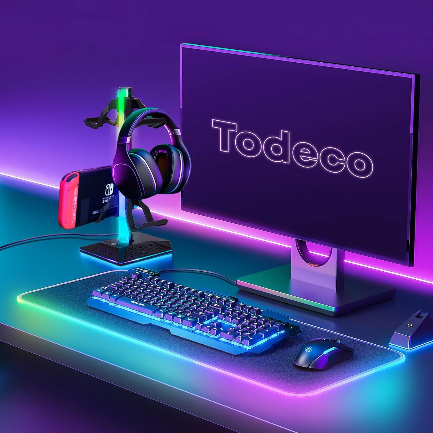 Suporte para fones RGB para gaming — 6