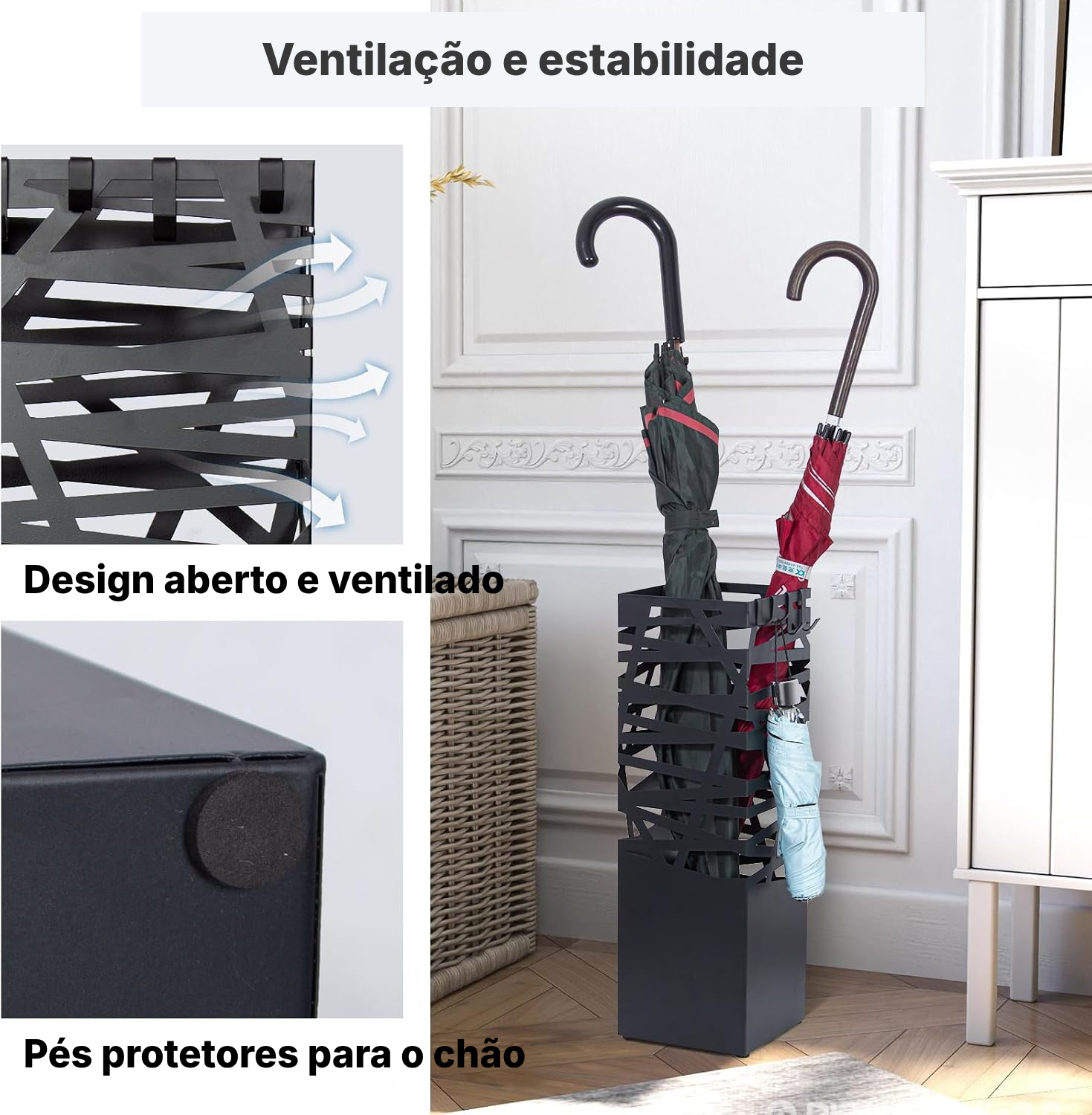 Suporte guarda chuva 49 × 15,5 × 15,5 cm — 2