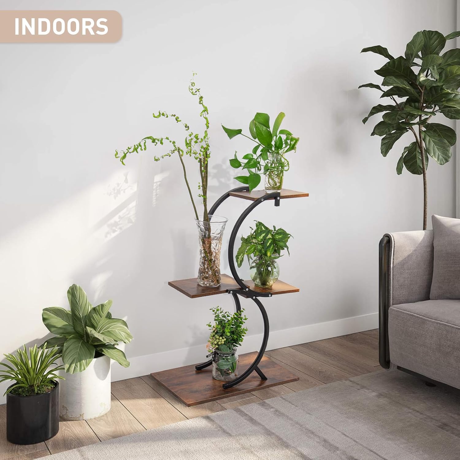 Estante para plantas compacta — 4 níveis — 5