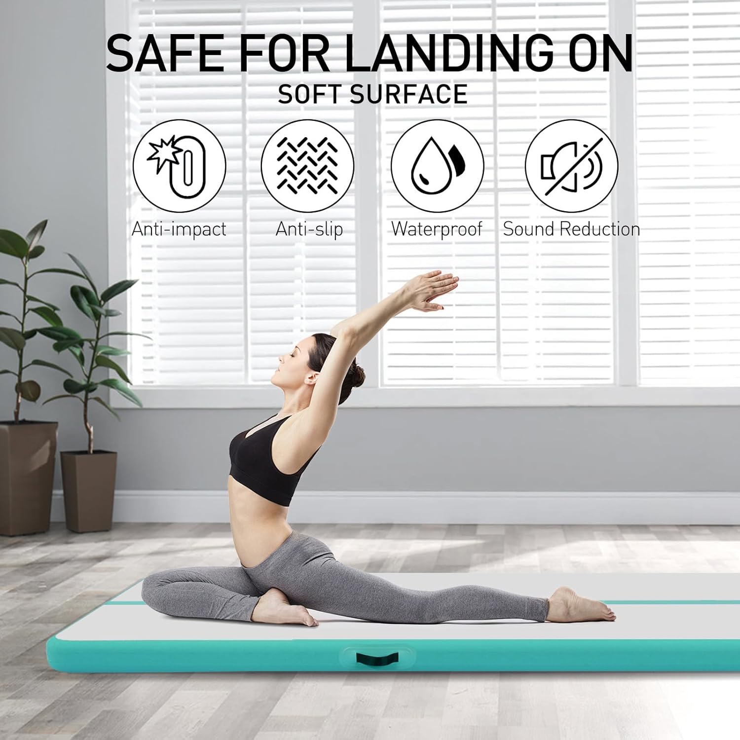 Tapete ginastica insuflável 400 × 100 × 10 cm — 5