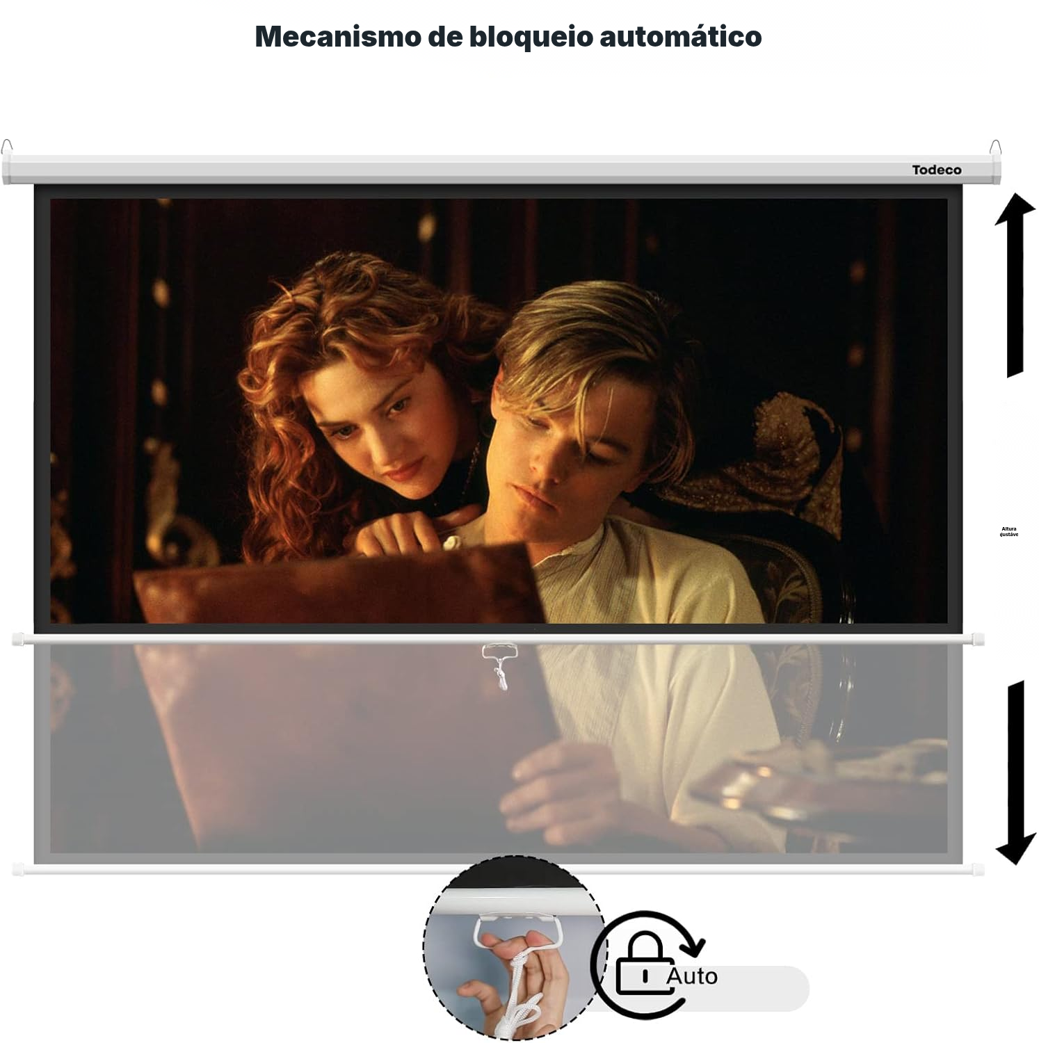 Tela do projetor 170 x 128 cm — mate — 2