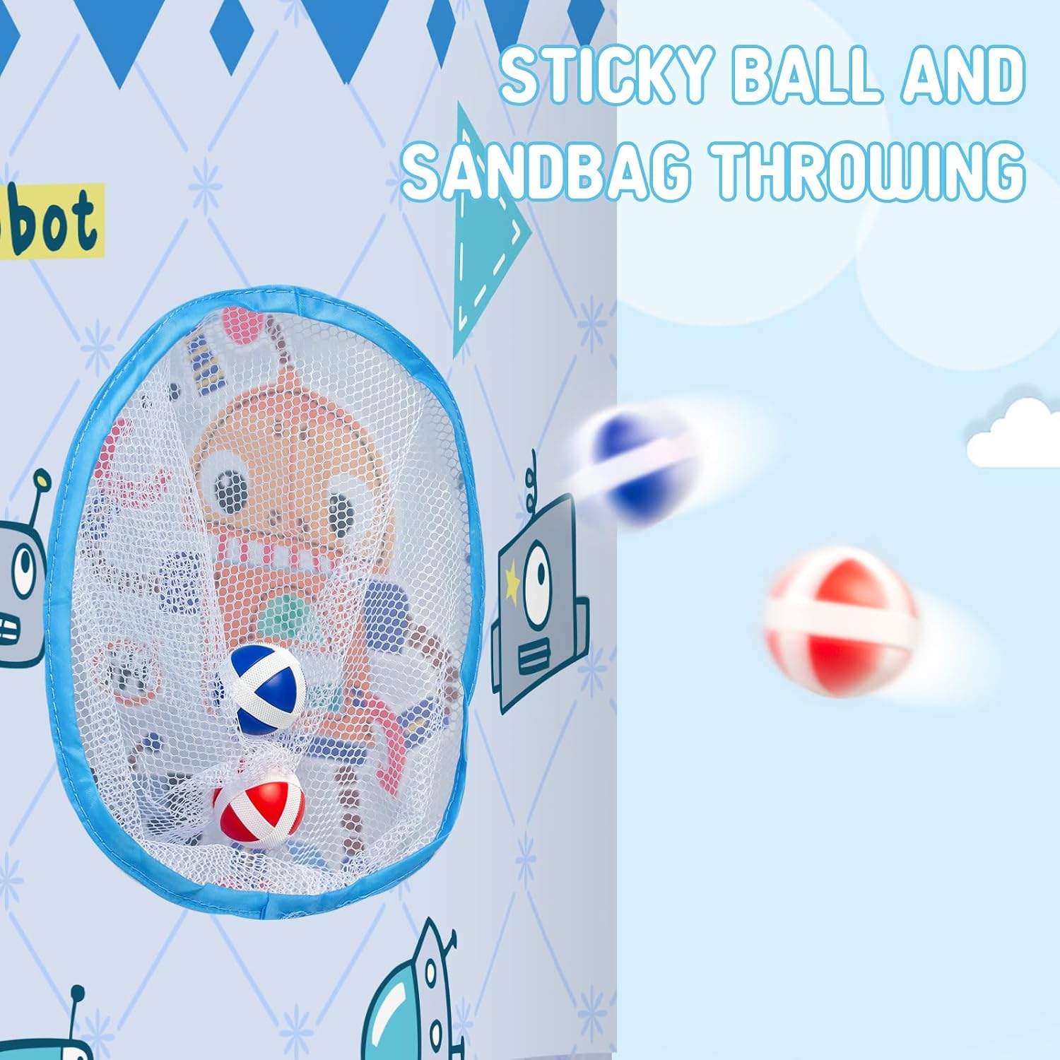 Tenda infantil azul com bolas 4-em-1 — 4
