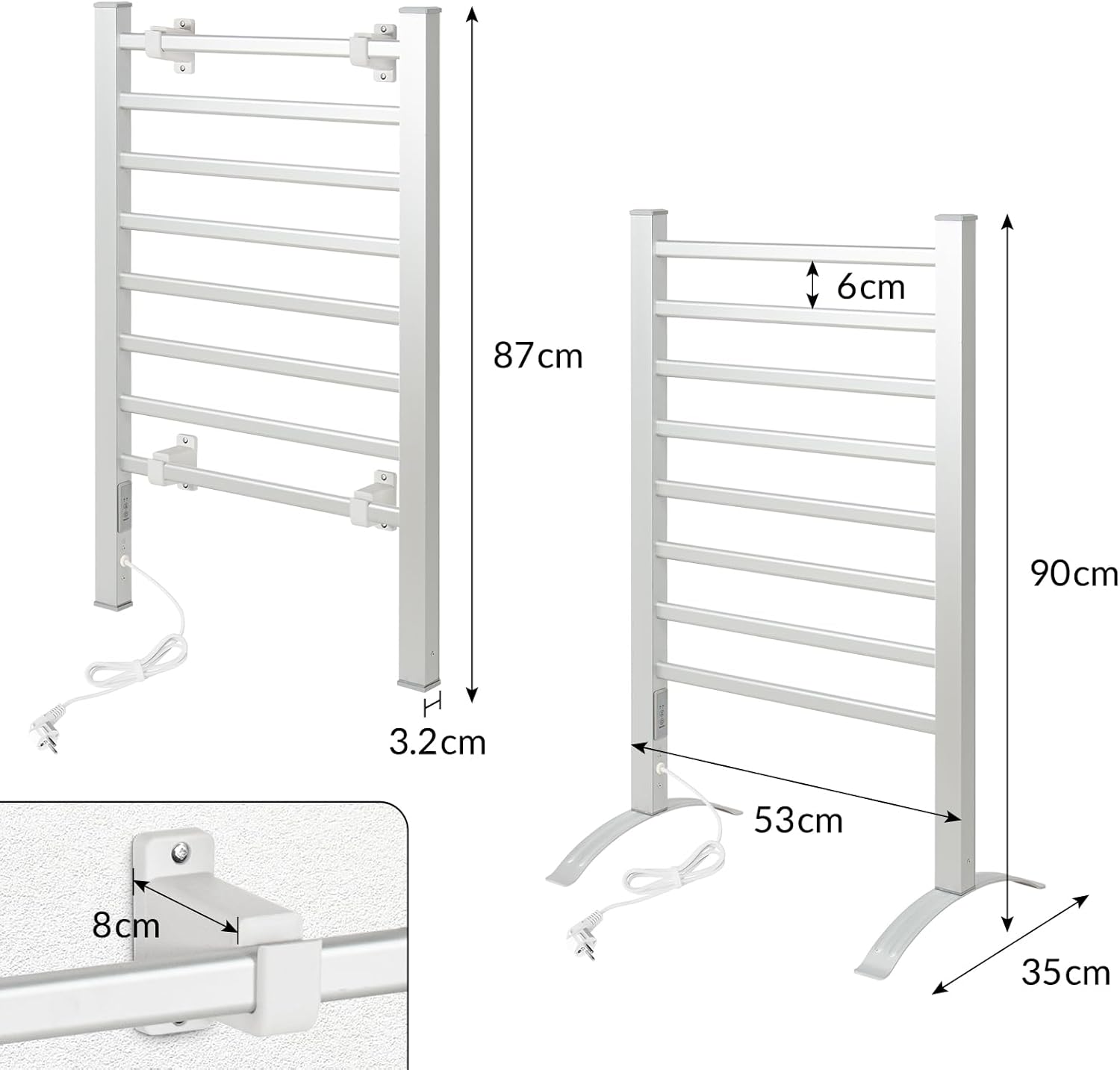 Toalheiros para casas de banho – 8 barras — 6