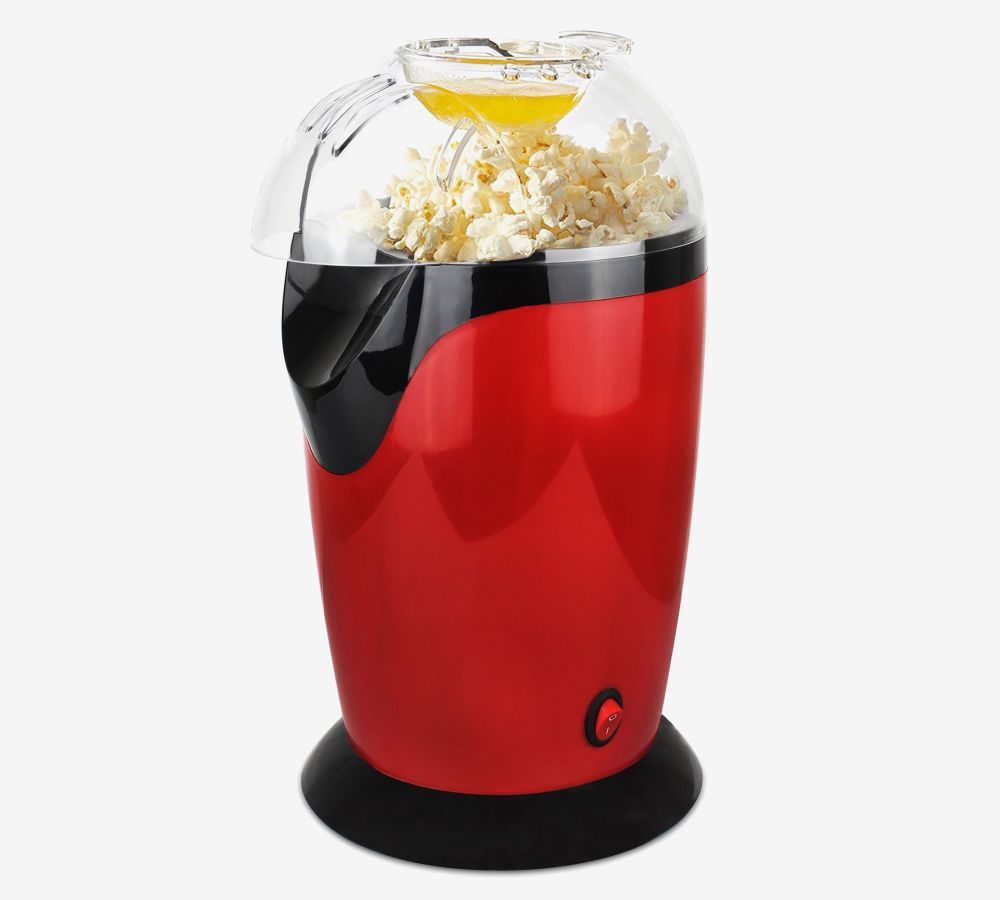 Macchina Per Fare Popcorn Scoppiettanti Capienza tazza: 60 g Rosso Dimensione: 30,5 x 17 x 16,3 cm Elettrodomestico Per Popcorn Leogreen 