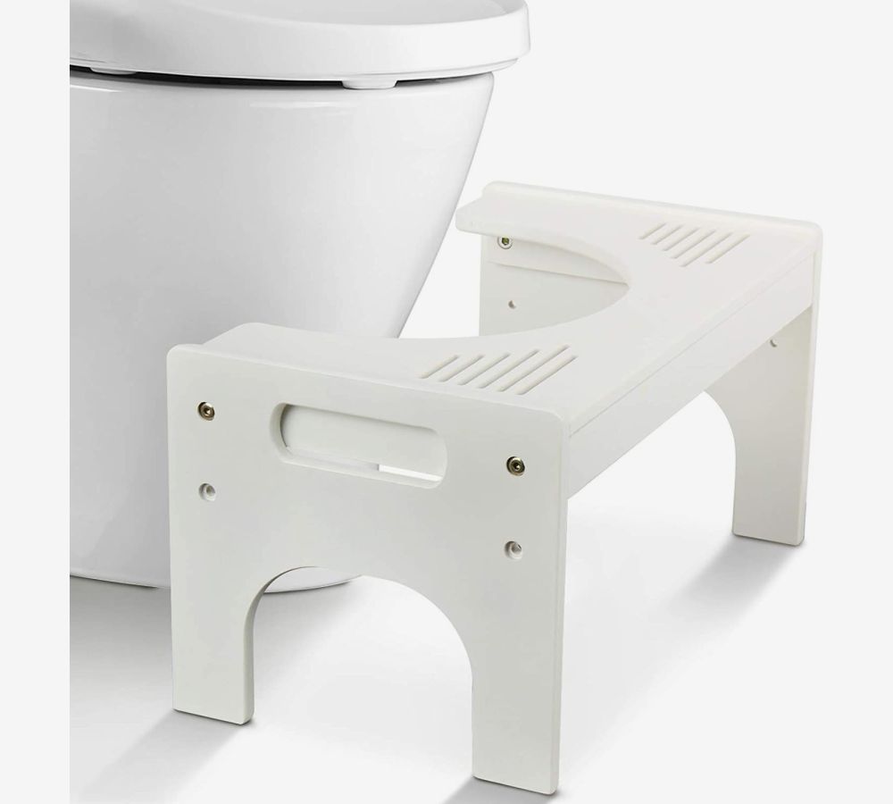 Sgabello da toilette Bambù,Sgabello da Bagno regolabile 17 - 24cm