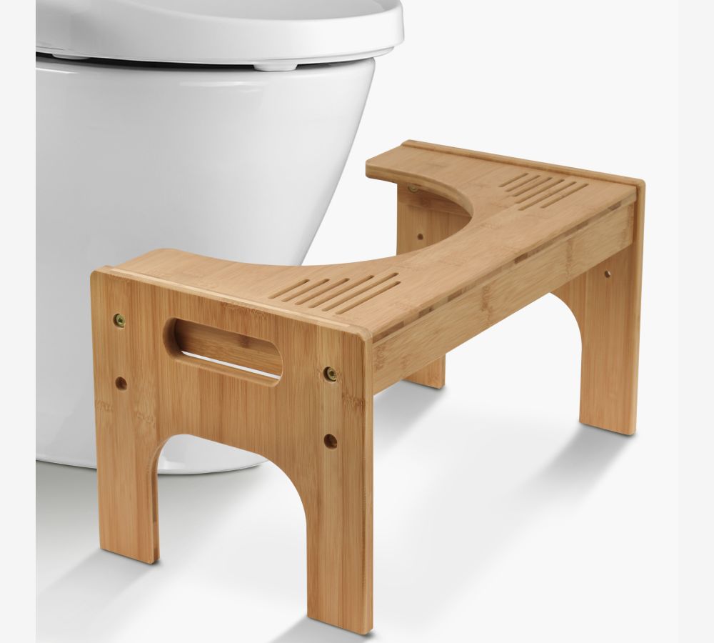 in legno di bambù naturale poggiapiedi altezza regolabile sgabello da bagno per adulti e bambini Sgabello per WC bagno aiuto per WC robusto 17,78 cm portatile Step Up compatto 