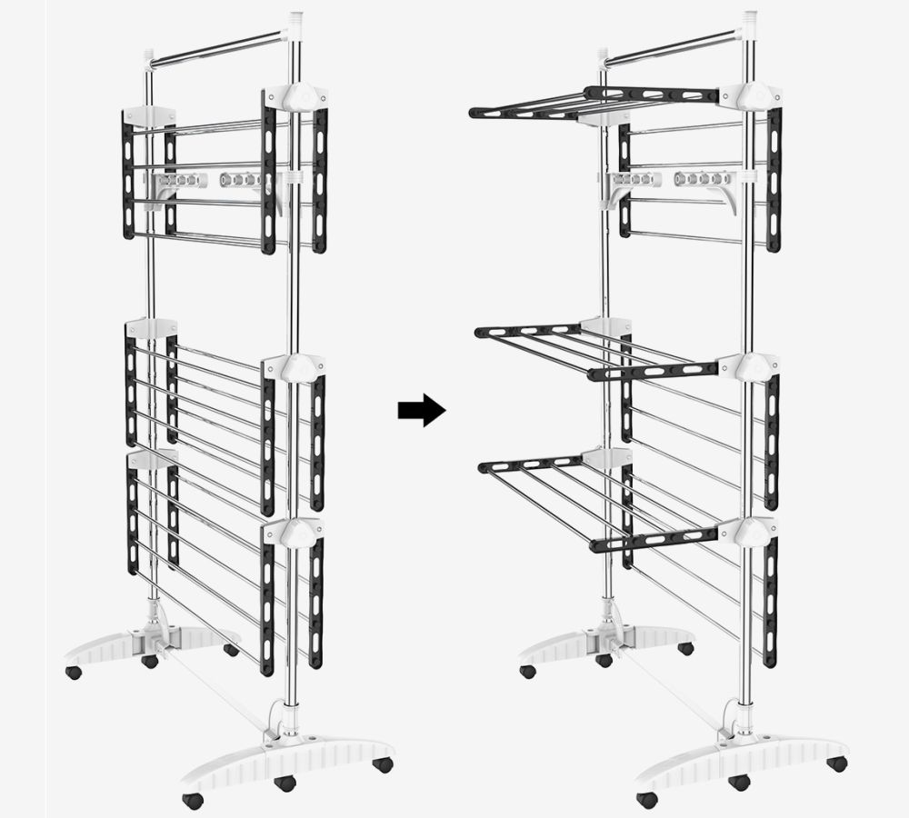 Material Todeco Laundry Drying Rack Stainless steel tubes Clothes Airer 