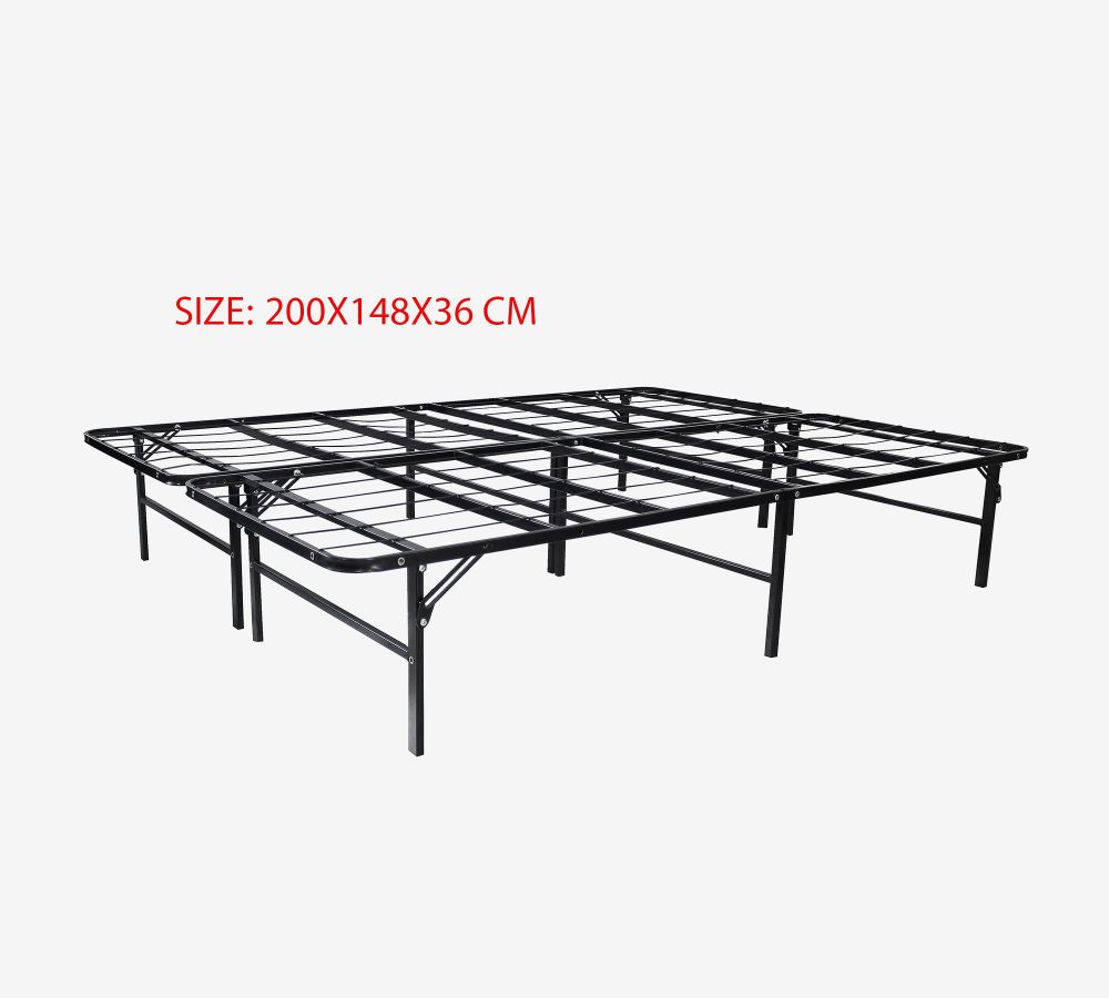 Todeco Folding Bed Frame Metal, Highrise Folding Metal Bed Frame