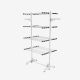 Laundry Drying Rack, 4 shelves, Black/White, with wings