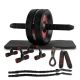 7 in 1 AB roller wheel set,Ab Abdominal Exercise Roller with Knee Pad, Skipping Rope, Push Up Bar Kit, Resistance Bands, Red