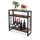 Wall Mounted Wine Rack with 7 Stem Glass Holder