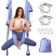 Hamac de Yoga Aérien Kits, Balançoire Yoga Inversion Hamac, pour Le Yoga Anti-gravité, Nylon Taffetas, Capacité 300 kg (Violet Clair)