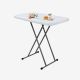 Todeco Adjustable Folding Table, Compact and Foldable Table, 76 x 50 x 51/63/74 cm (29.9 x 19.7 x 20/24.8/29.1 inch), White, Material: HDPE, Steel