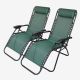 Todeco Foldable Zero Gravity Chair, Garden Textilene Relaxer, 165 x 112 x 65 cm (65 x 44 x 25.6 inch), Green, Textilene, Pack of 2, with Pillow, Maximum load: 100 kg