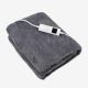Todeco Electric Blanket, Heated Throw , 160 x 130 cm (63 x 51.2 inch), Grey, Timer setting: 1/2/3 hours