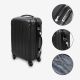 Todeco Carry On Suitcase, Cabin Luggage, 20 inch (51cm), Black, ABS, Protected corners, Size (wheels included): 56x38x22cm (22x15x8.6inch)